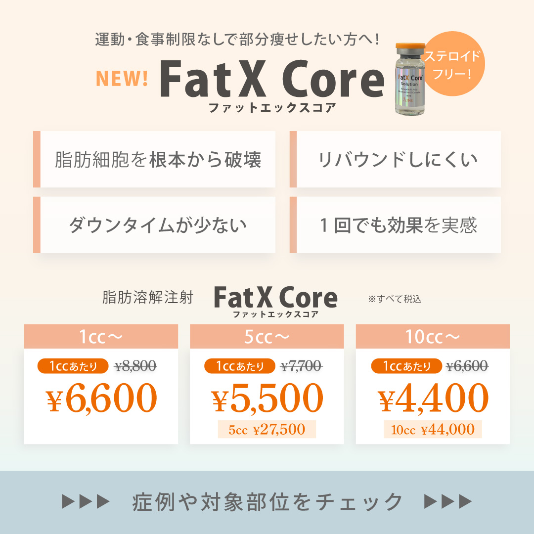 第4世代脂肪溶解注射[FatX Core]ファットエックスコアキャンペーン