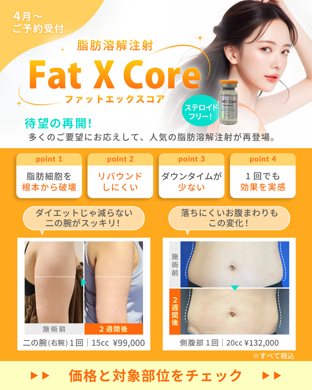 【2026】第4世代脂肪溶解注射[FatX Core]ファットエックスコア